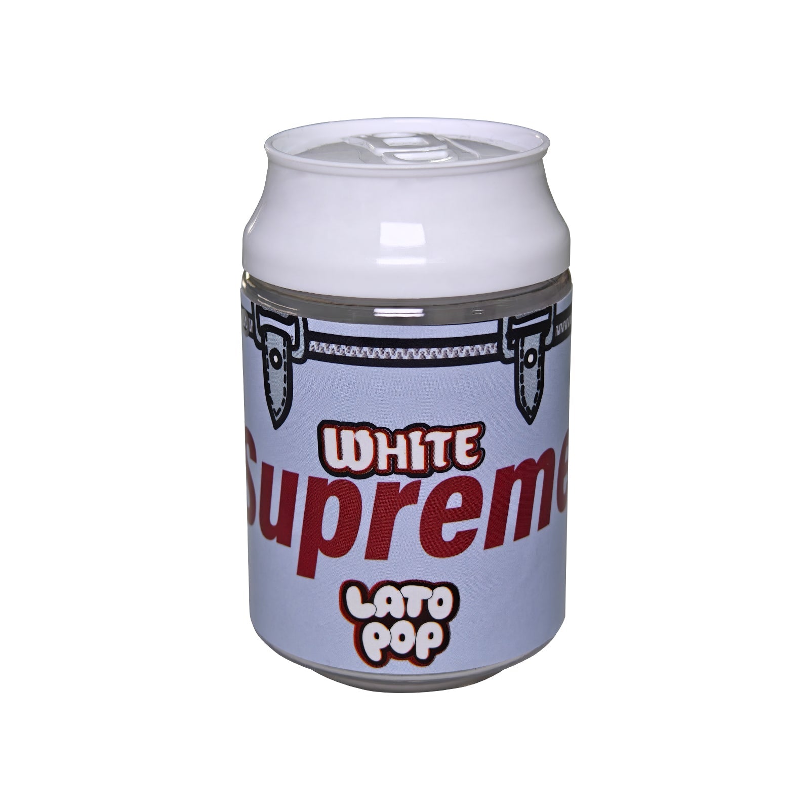 WHITE Supreme LATO pop Soda Can x12