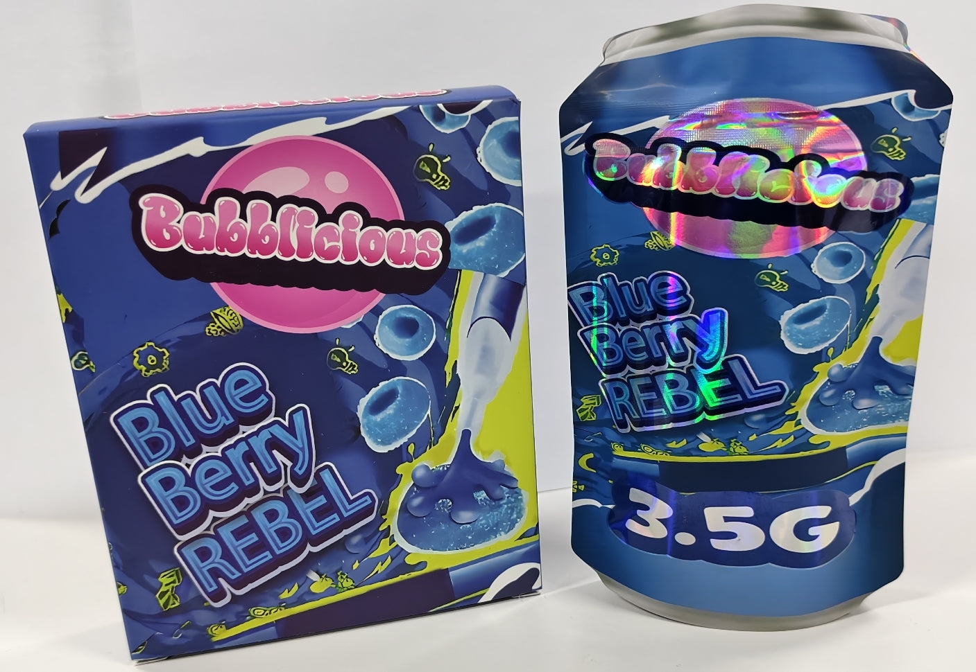Blueberry Rebel Bubblicious Bag and Box 3.5g x25