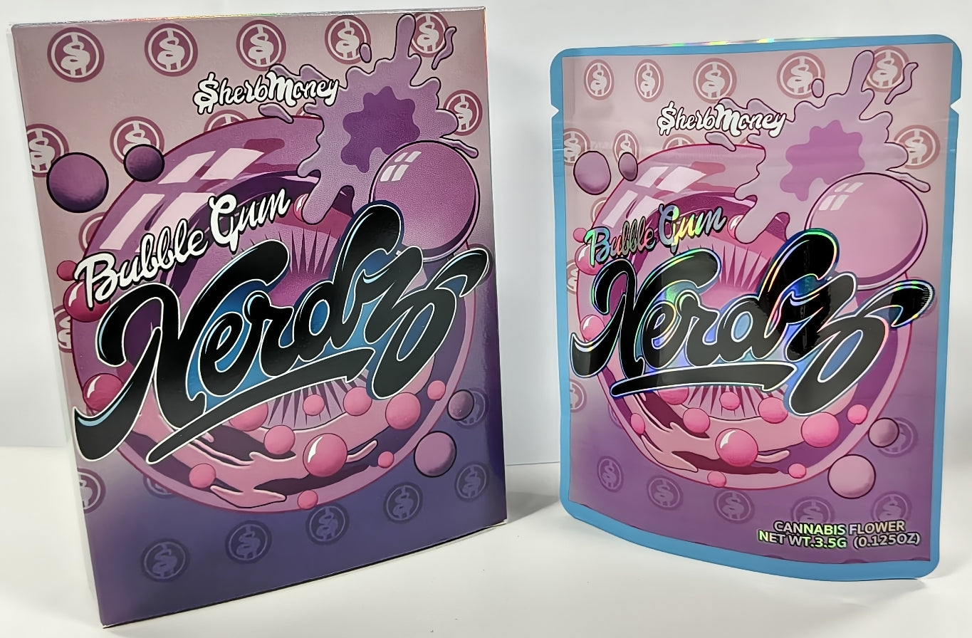 Bubblegum Nerdz Bag and Box 3.5g x25