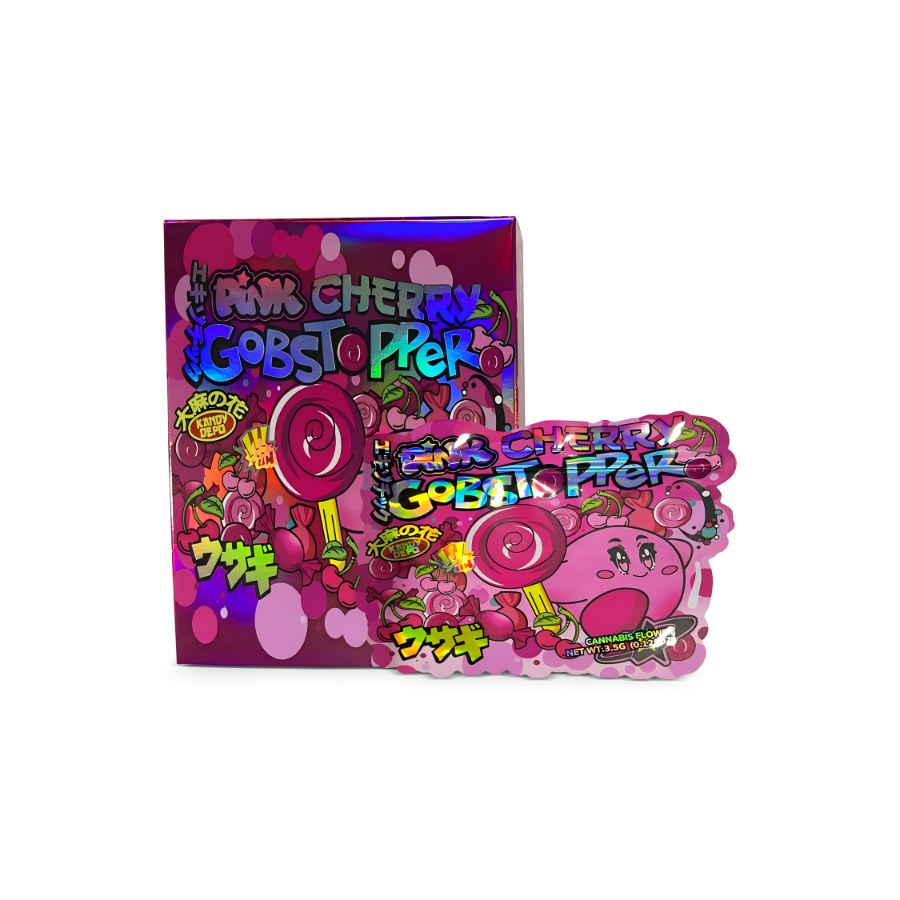 Pink Cherry Gobstopper Bag and Box Set 3.5g