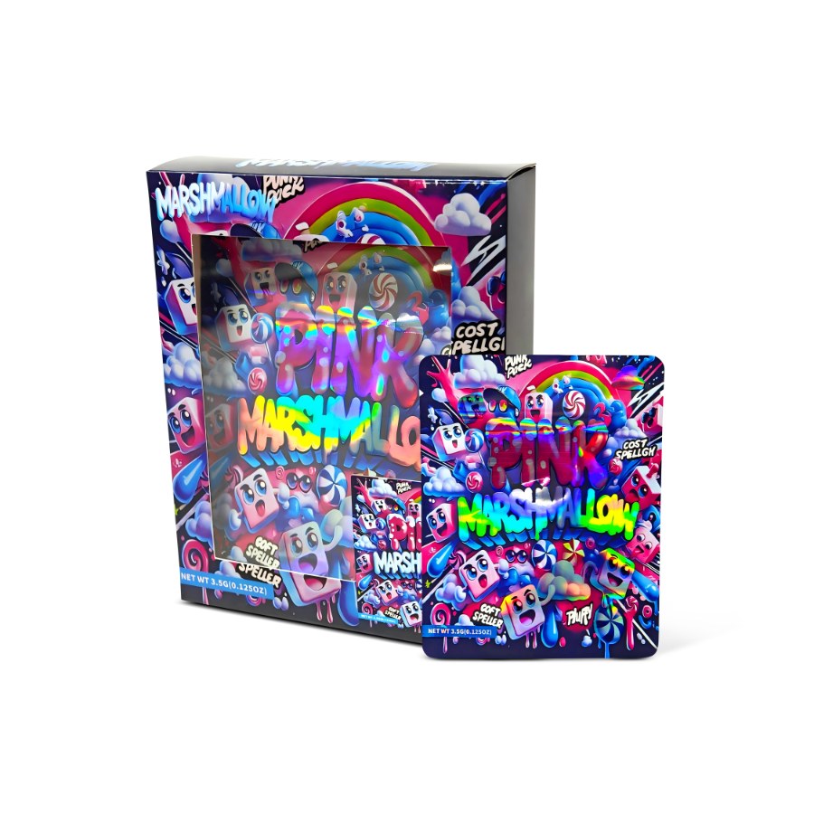 Pink Marshmallow Bag and Box Set