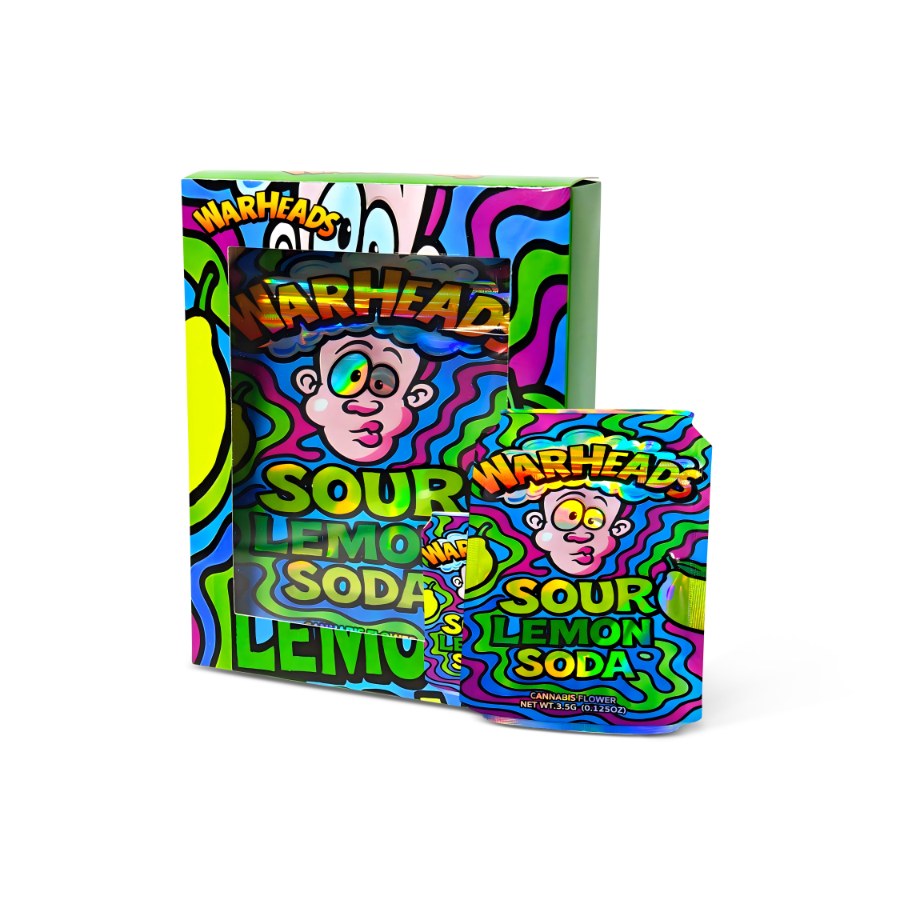 War Head Sour Lemon Soda Bag and Box Set 3.5g