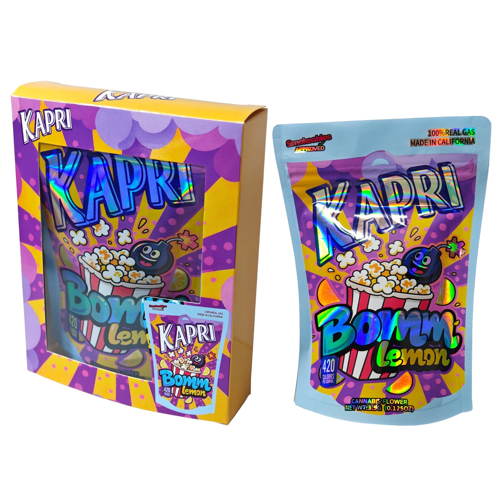 Kapri Bommm Lemon Bag and Box Set x25