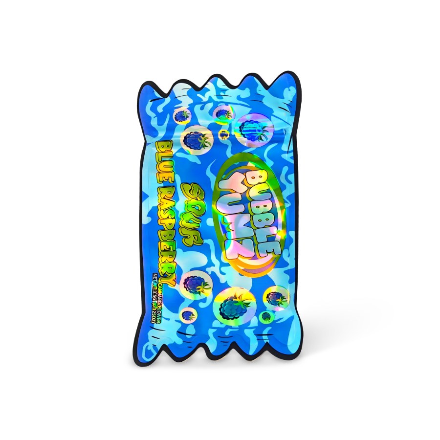 Bubble Yumz Sour Blue Raspberry Bag and Box Set 3.5g
