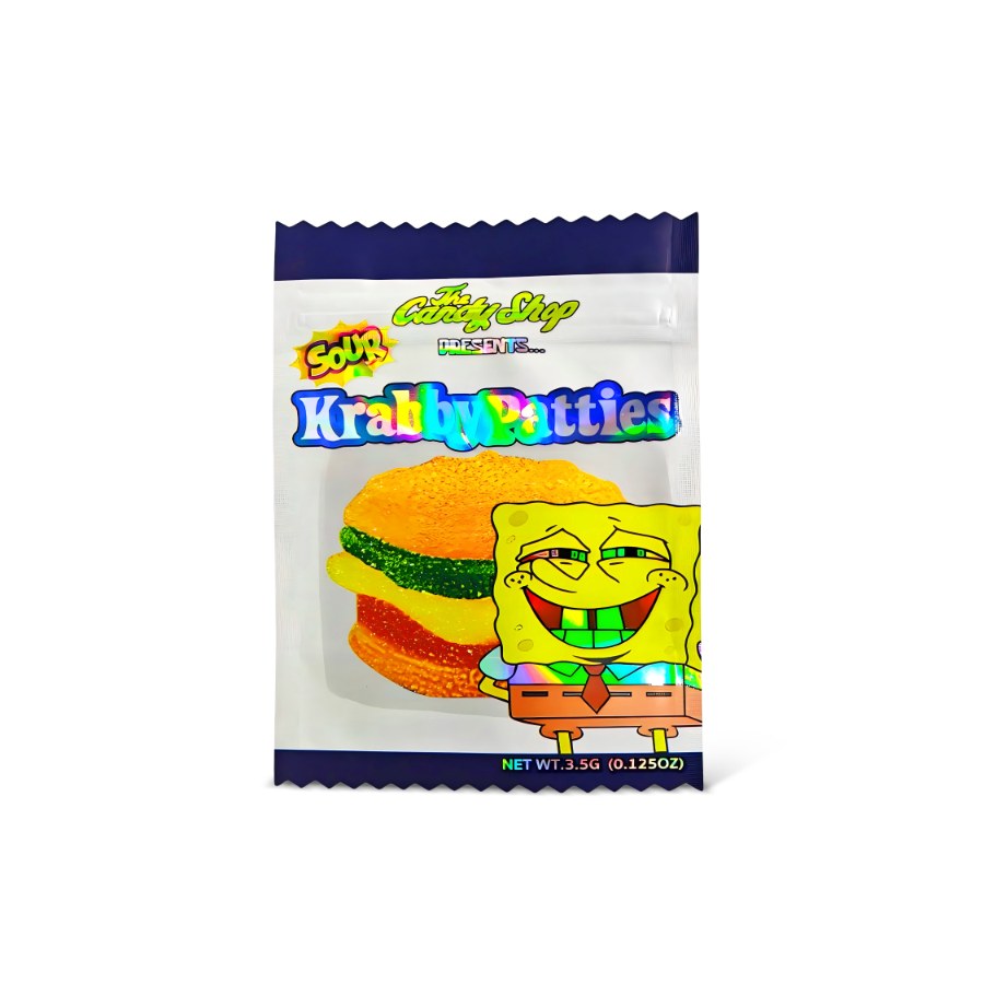 Sour Krabby Patties Bag and Box Set 3.5g