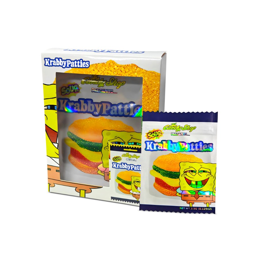 Sour Krabby Patties Bag and Box Set 3.5g