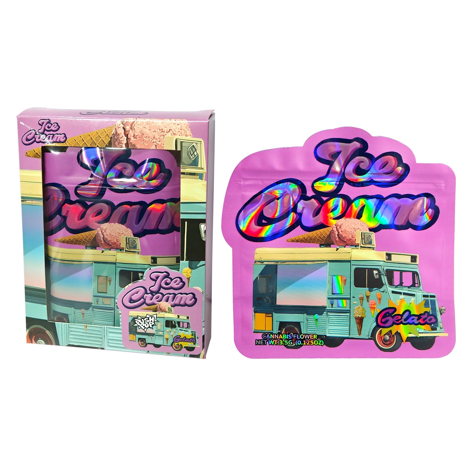 Ice Cream Gelato Truck Bag and Box 3.5g x25