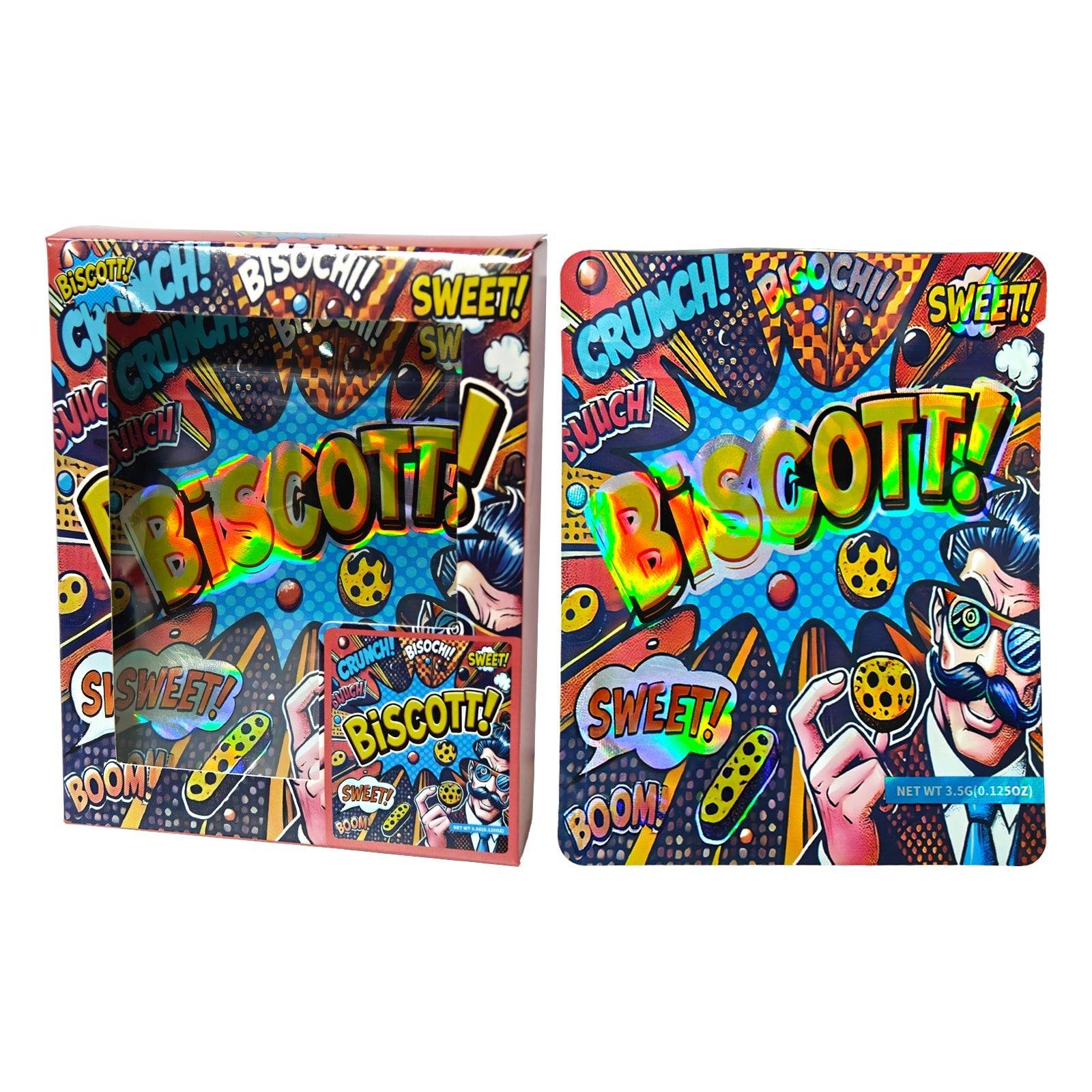Biscotti Crunch Bag and Box 3.5g x25 – Exotic Packs