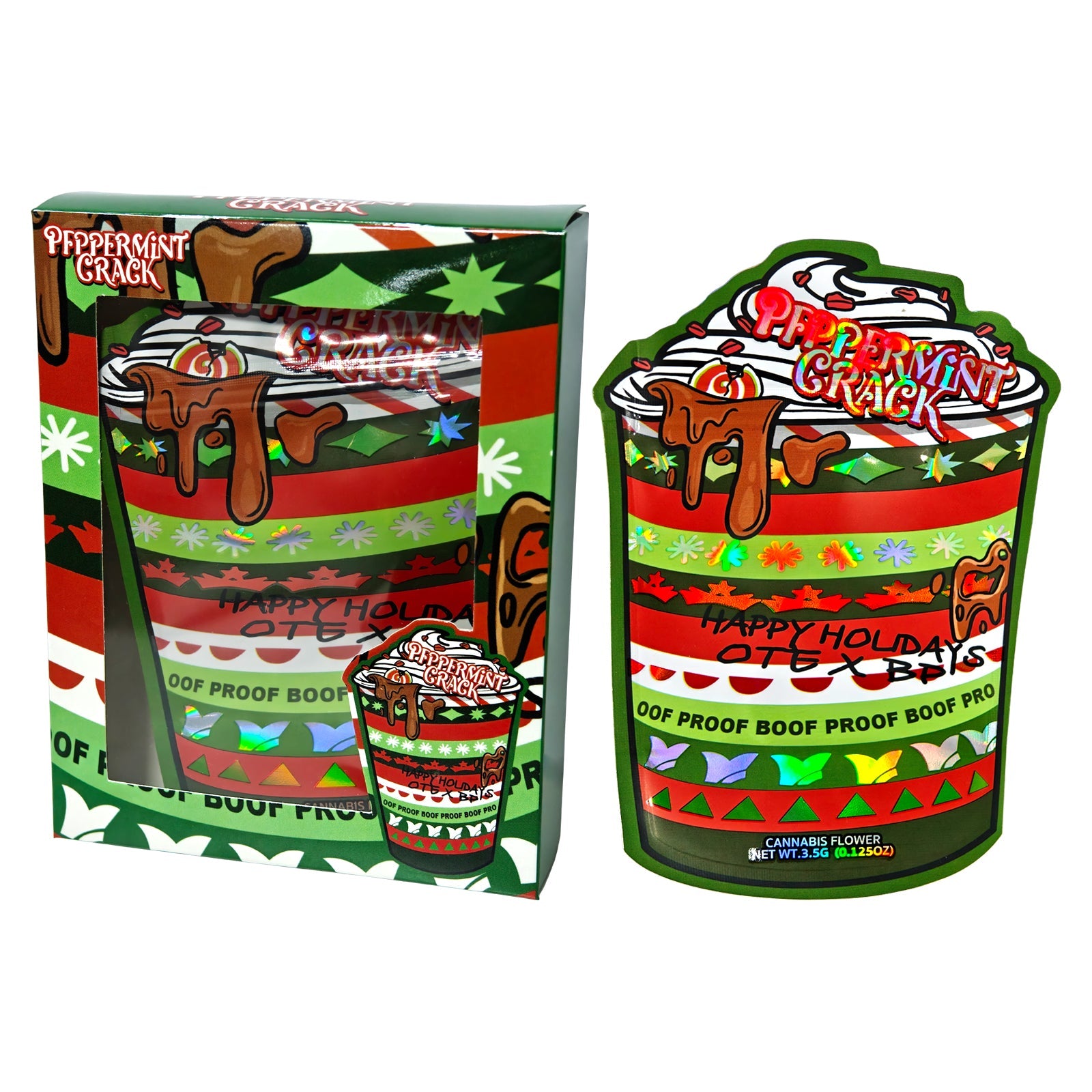 Peppermint Crack Bag and Box 3.5g x25