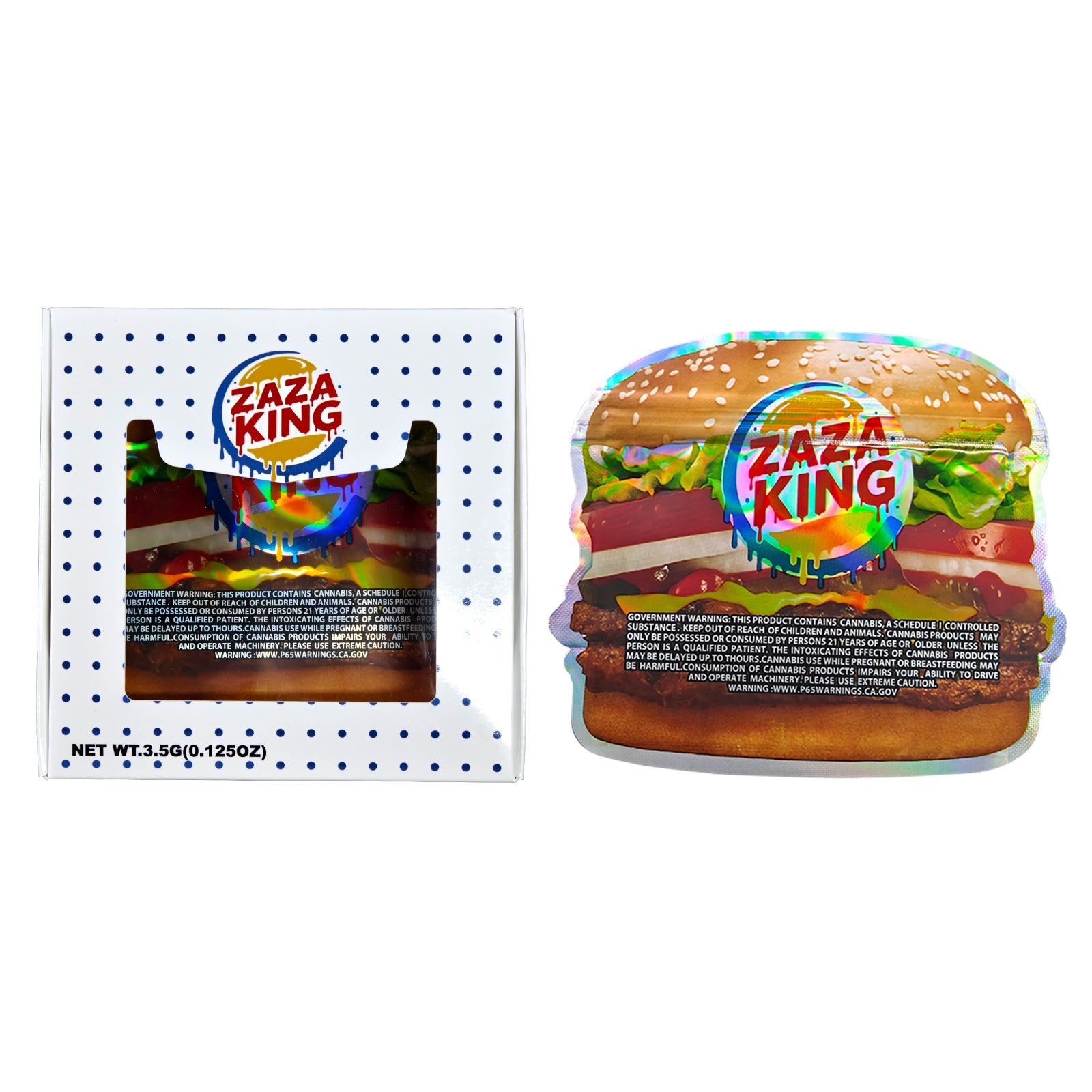 Zaza King Burger Bag and Box 3.5g x25