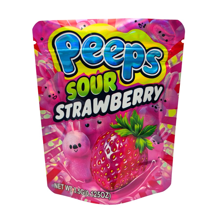 Peeps Sour Strawberry Bag Only 3.5g x50