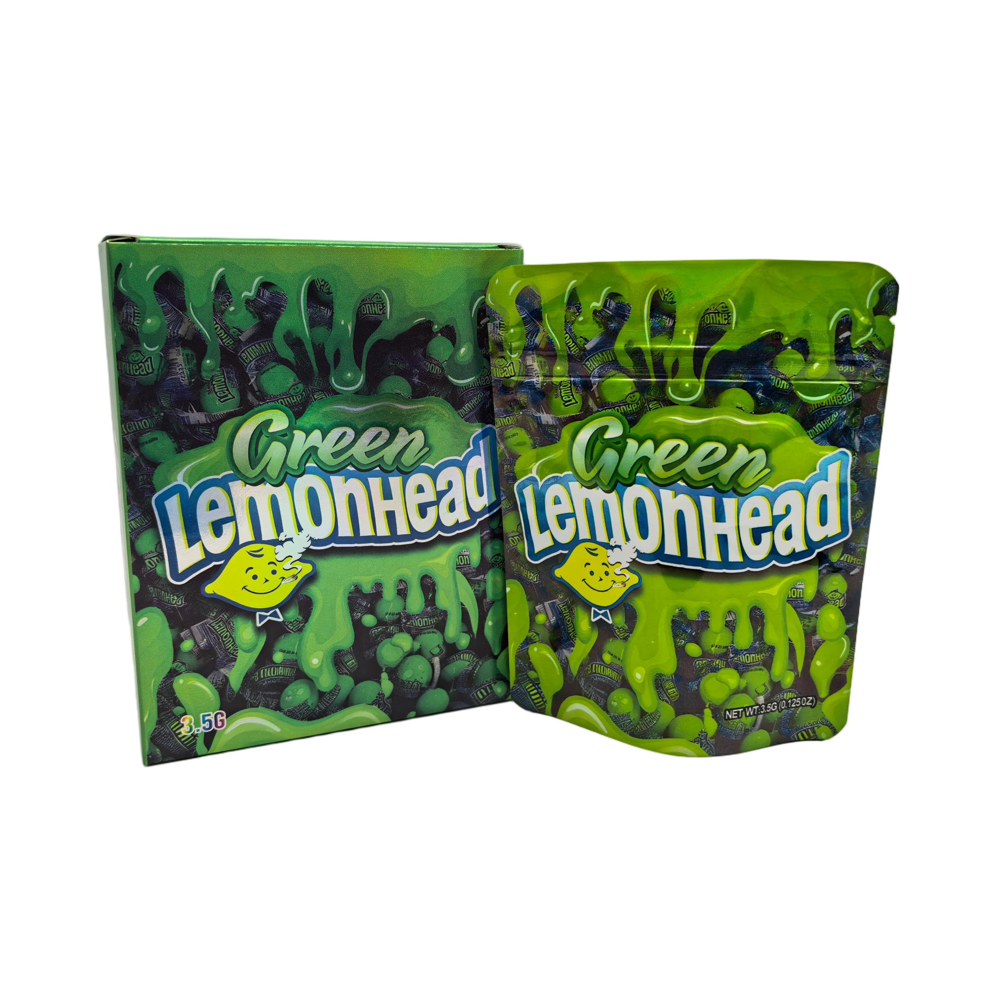 Green Lemonhead BAGS AND BOXES 3.5G x25