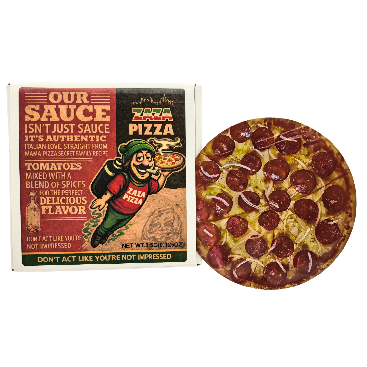 OUR SAUCE  ZAZA Pizza Bag and Box 3.5g x25