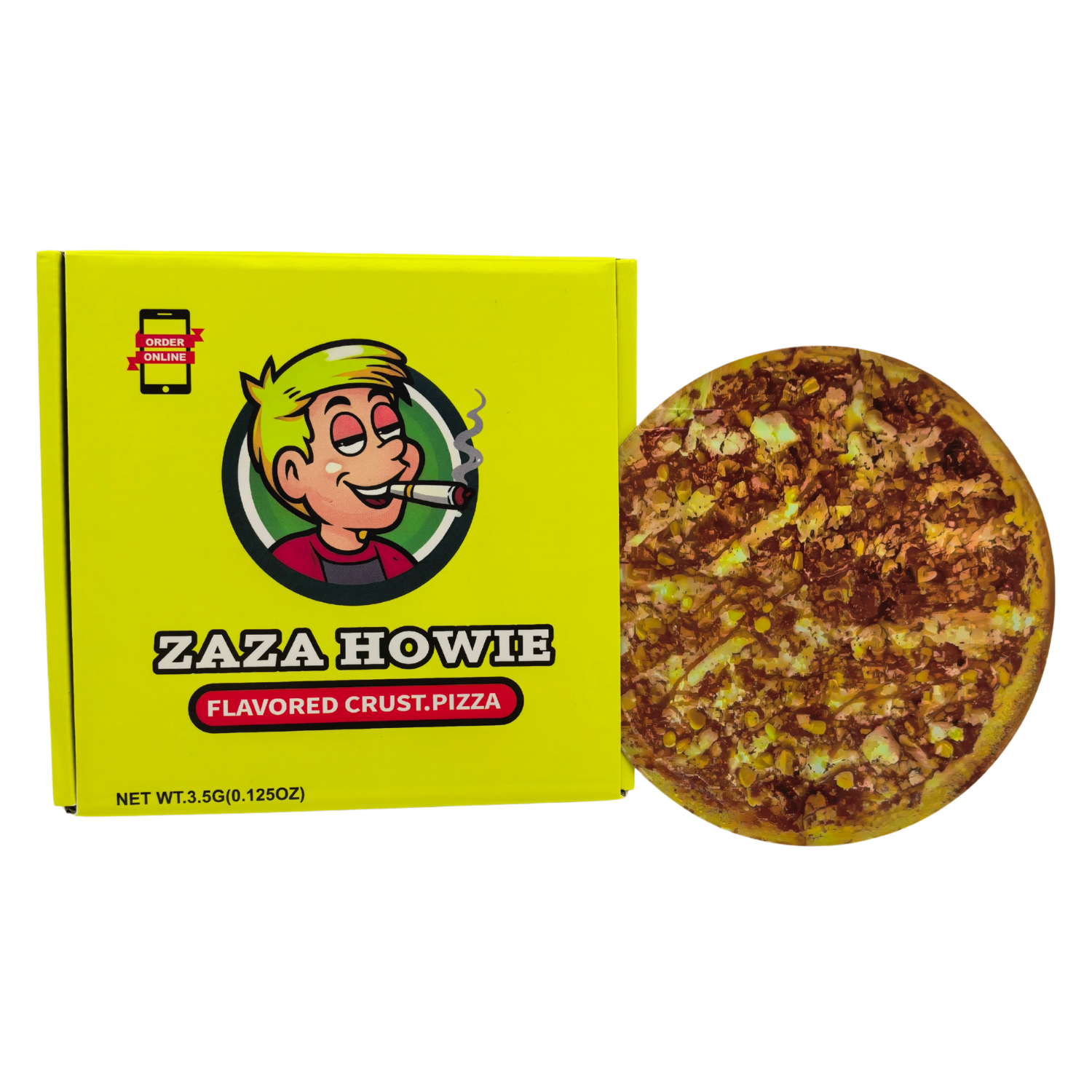 ZAZA HOWIE FLAVORED CRUST Pizza Bag and Box 3.5g x25