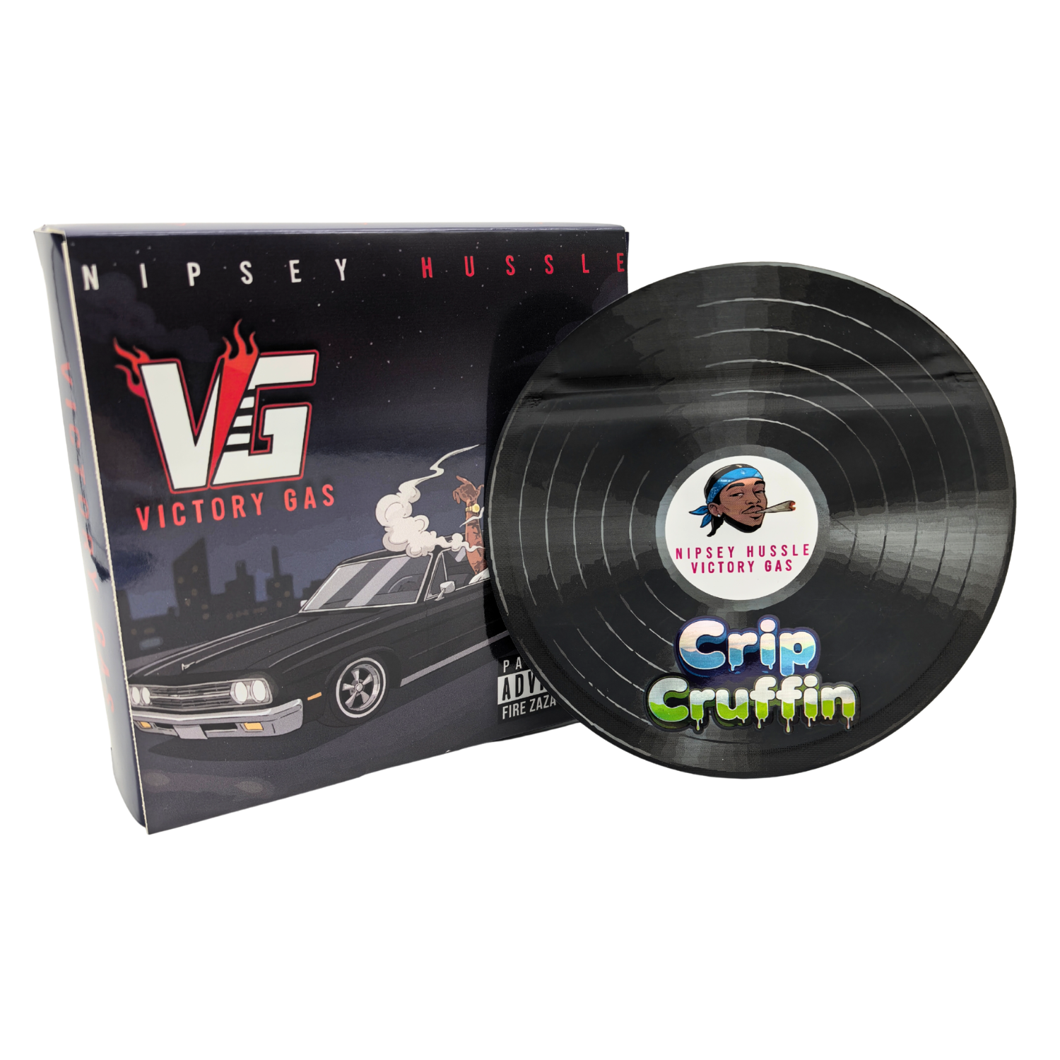 VICTORY GAS Crip Cruffin Vinyle Record with Mylar x25