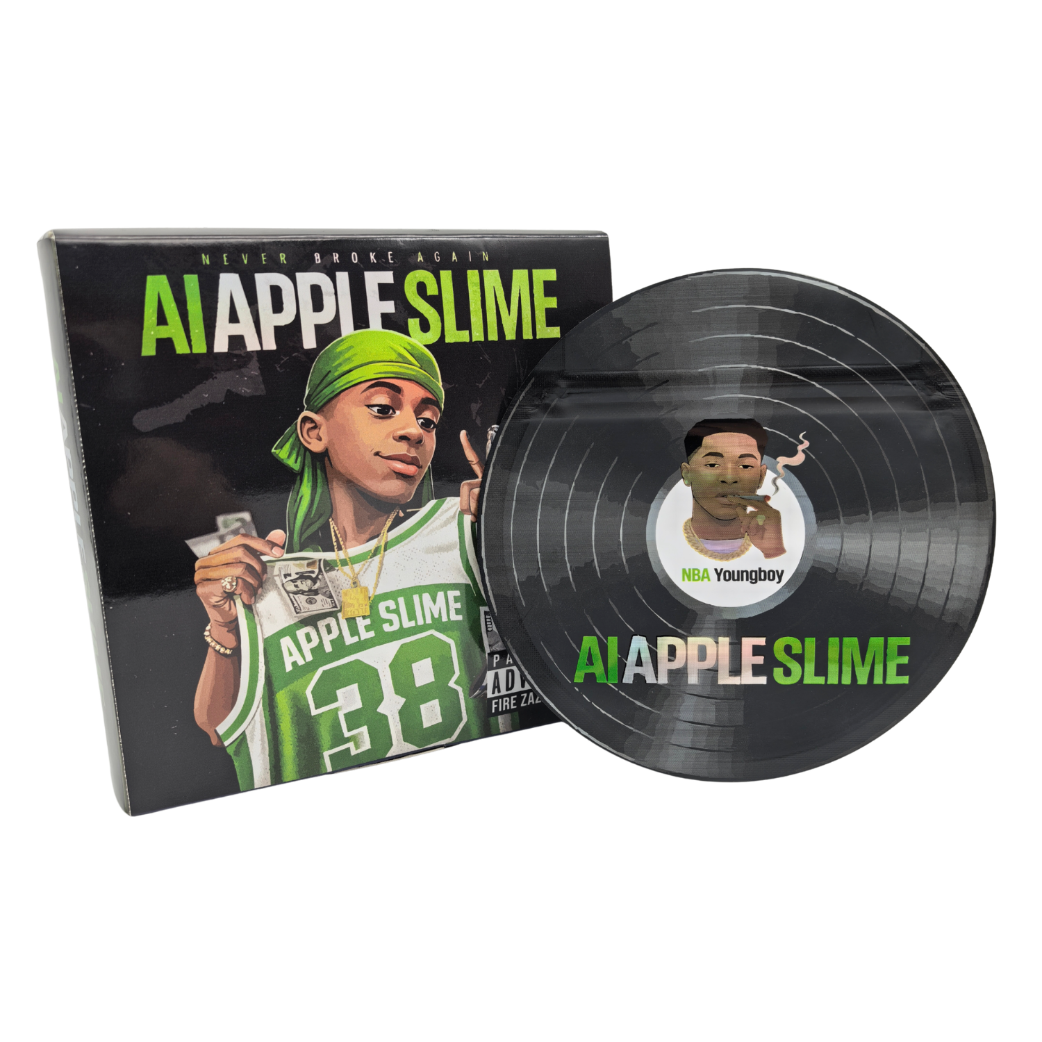 AI APPLE SLIME Vinyle Record with Mylar x25